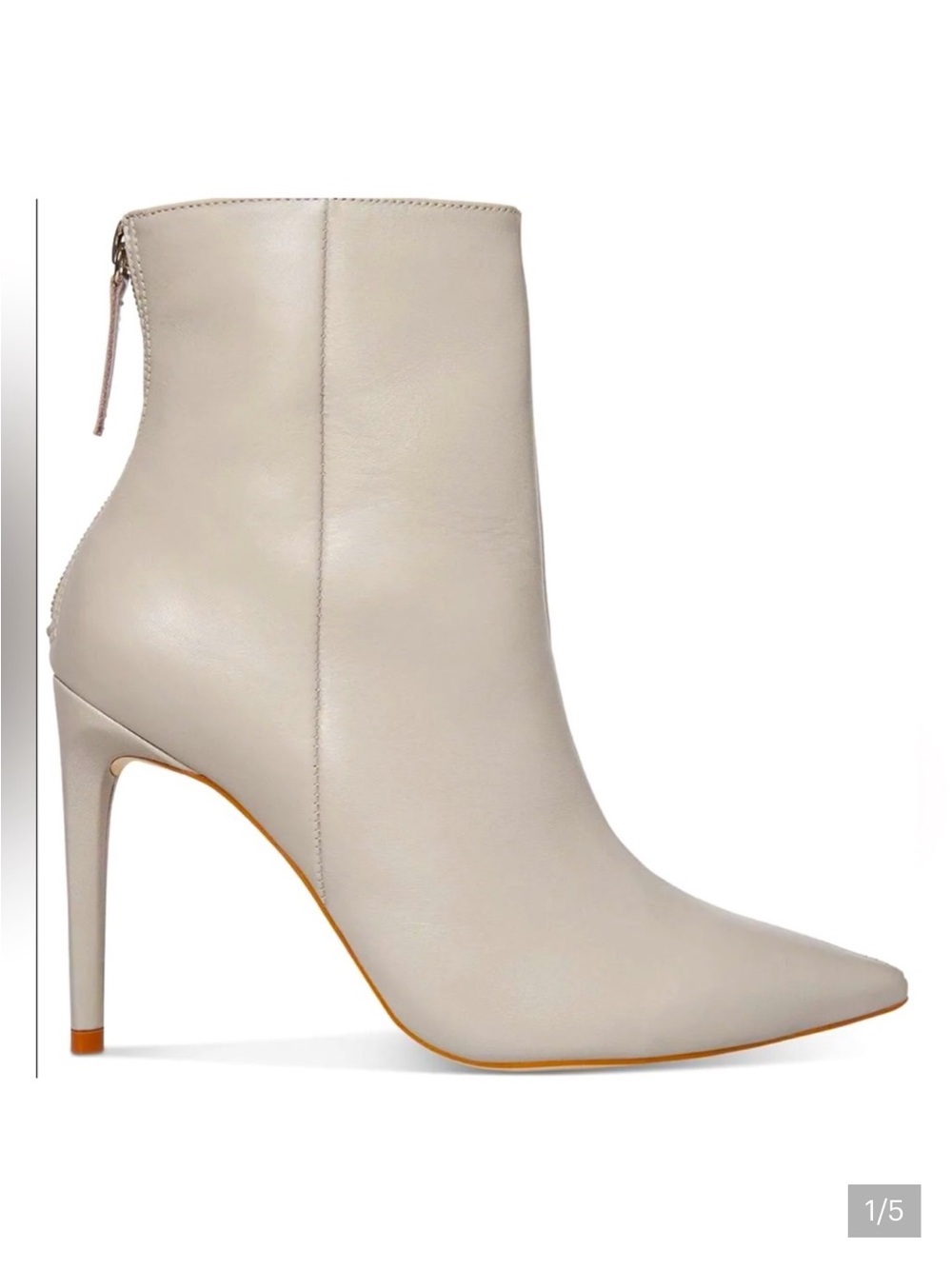 Steve Madden Women's Halena Fashion Boot bootie heels leather grey size 9